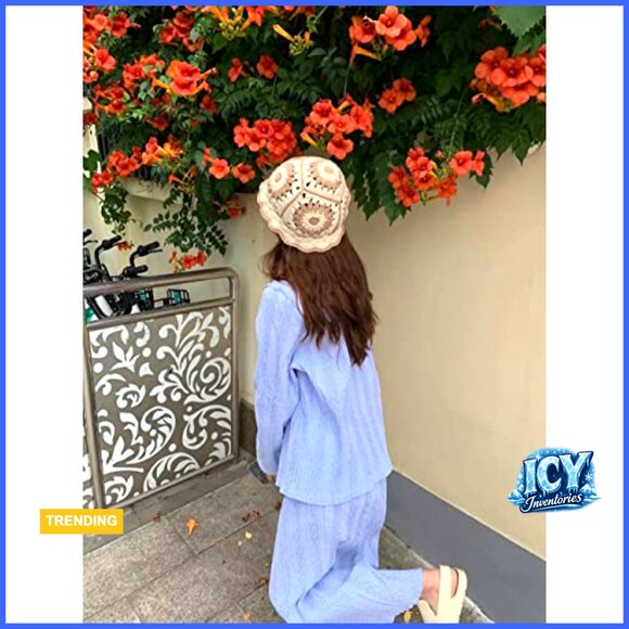 Handmade Crochet Bucket Hat Foldable Floppy Beach Hat One Size main image 4